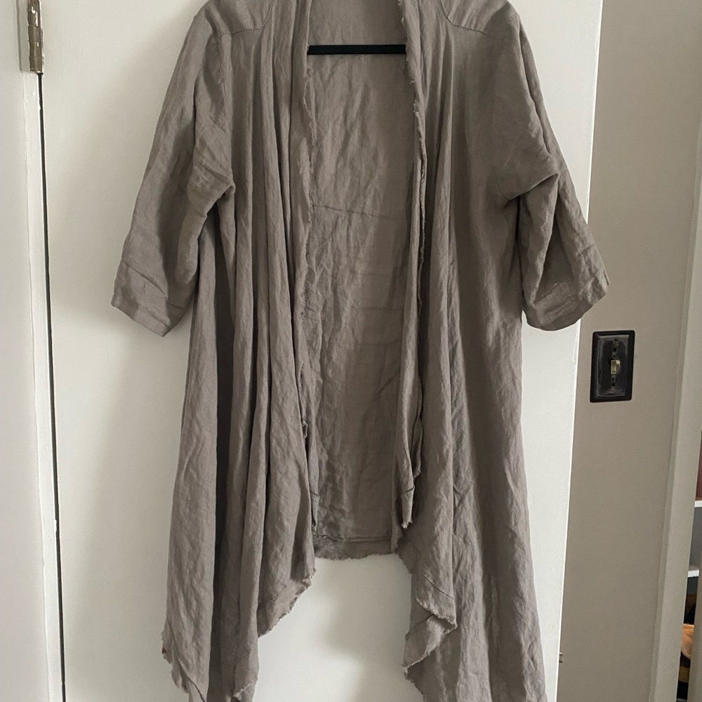 Elegant Beige Open Cardigan